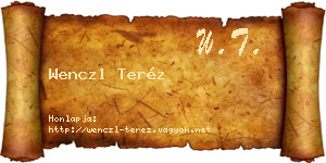 Wenczl Teréz névjegykártya